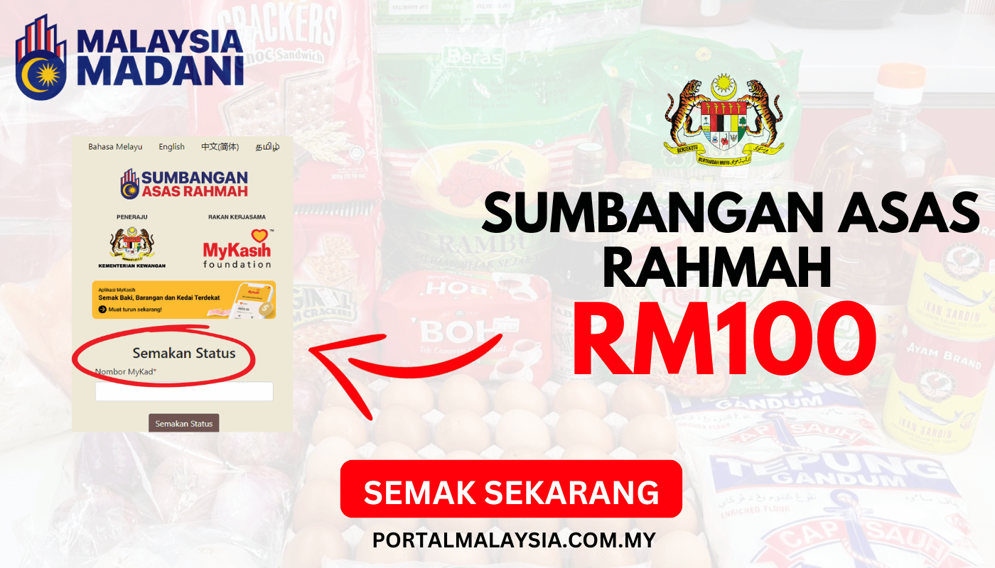 sumbangan asas rahmah rm100